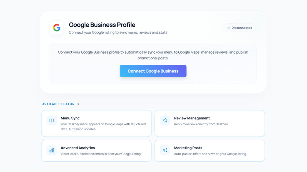Google Business integration