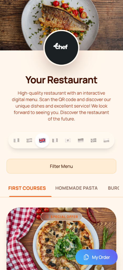 Deskbay restaurant management app dashboard